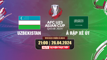 U23 Uzbekistan vs U23 Ả rập Xê út - AFC U23 Asian Cup Qatar 2024